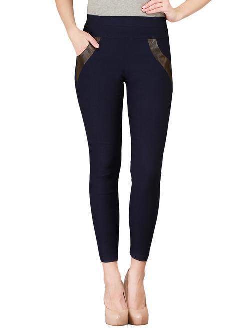 navy blue cotton jegging - 12958515 - Standard Image - 1