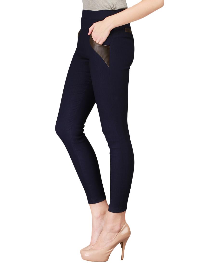 navy blue cotton jegging - 12958515 - Zoom Image - 2