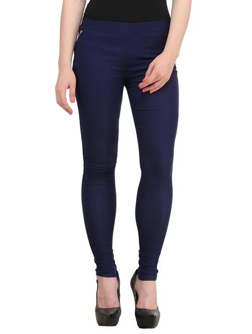 navy blue cotton jeggings - 12958522 - Standard Image - 1