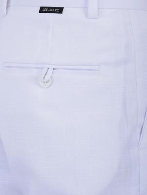 white cotton flat front formal trouser - 12960179 - Standard Image - 4
