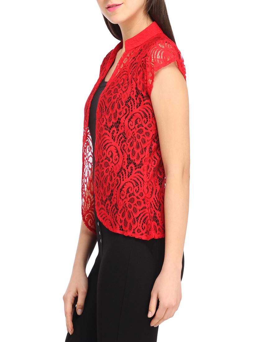cap sleeves laced shrug - 12960646 - Zoom Image - 2