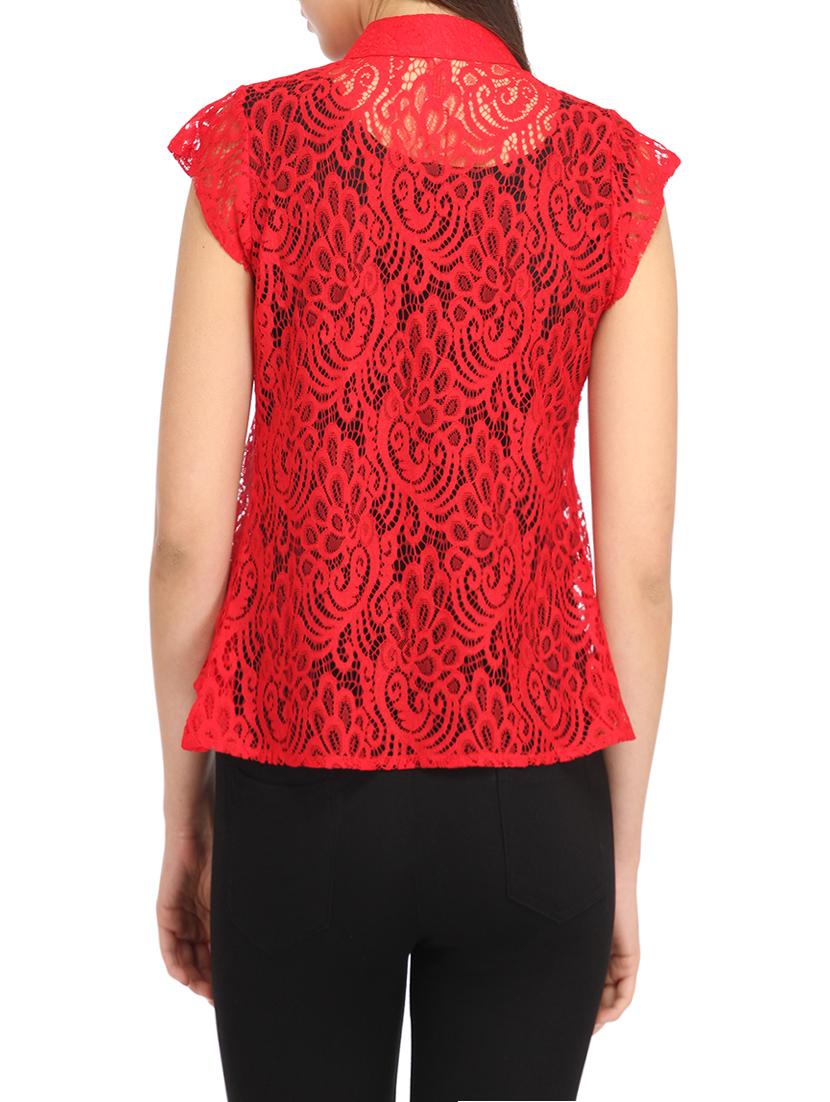 cap sleeves laced shrug - 12960646 - Zoom Image - 3