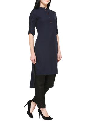 midnight high-low kurta - 12962066 - Standard Image - 2