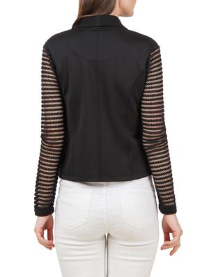 black polyester summer jacket - 12962276 - Standard Image - 3