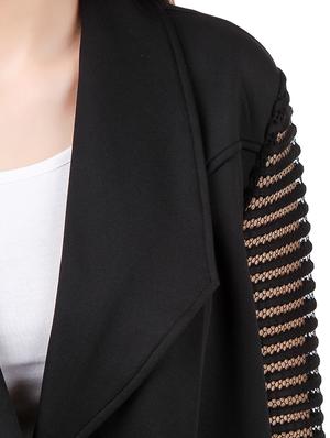 black polyester summer jacket - 12962276 - Standard Image - 4
