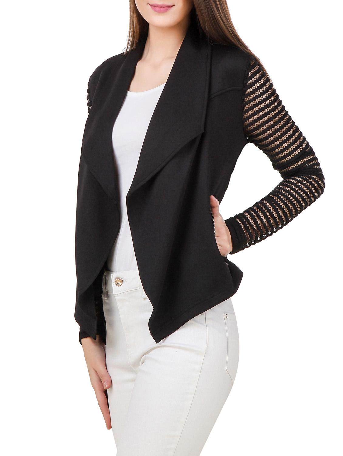 black polyester summer jacket - 12962276 - Zoom Image - 2