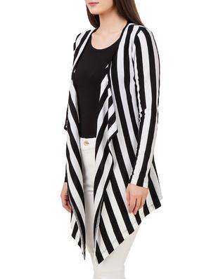 white striped jersey waterfall shrug - 12964746 - Standard Image - 2