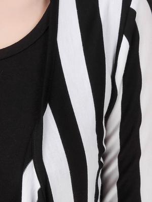 white striped jersey waterfall shrug - 12964746 - Standard Image - 4