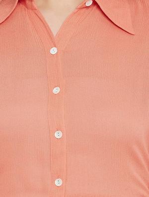 peach viscose dress - 12966216 - Standard Image - 4