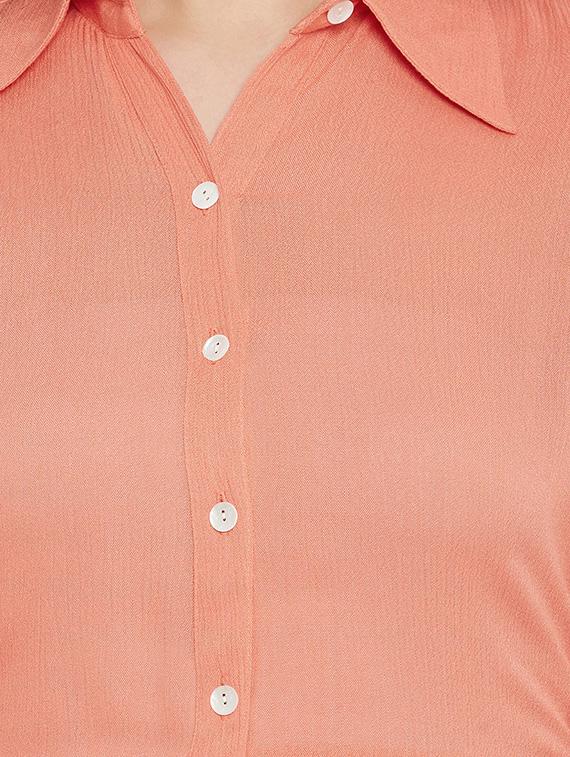 peach viscose dress - 12966216 - Zoom Image - 4