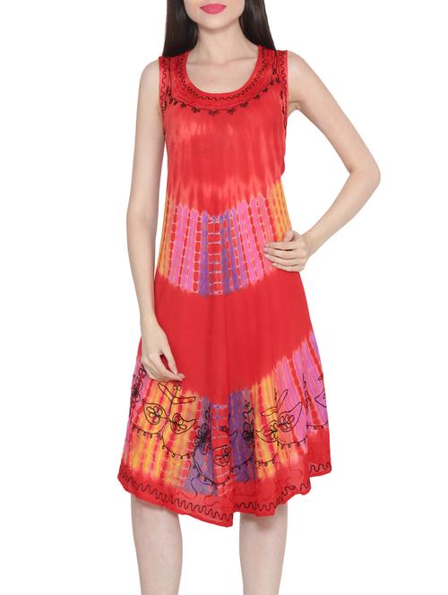 red printed viscose dress - 12970260 - Standard Image - 1