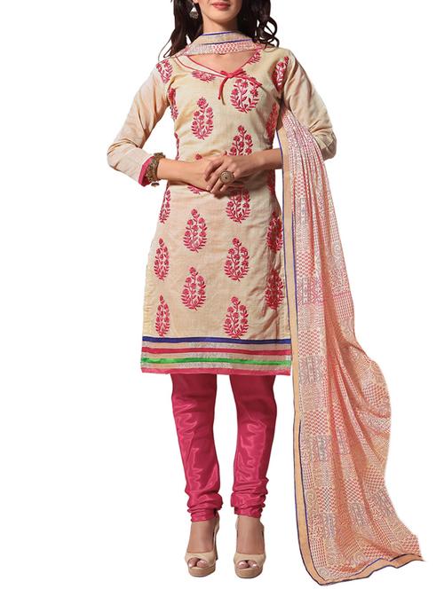beige embroidered suit set - 1297081 - Standard Image - 1