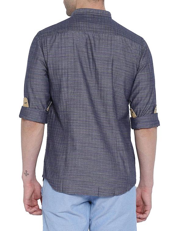 dark grey cotton kurta - 12973360 - Zoom Image - 3