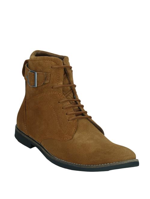 tan suede high ankle boot - 12973539 - Standard Image - 1