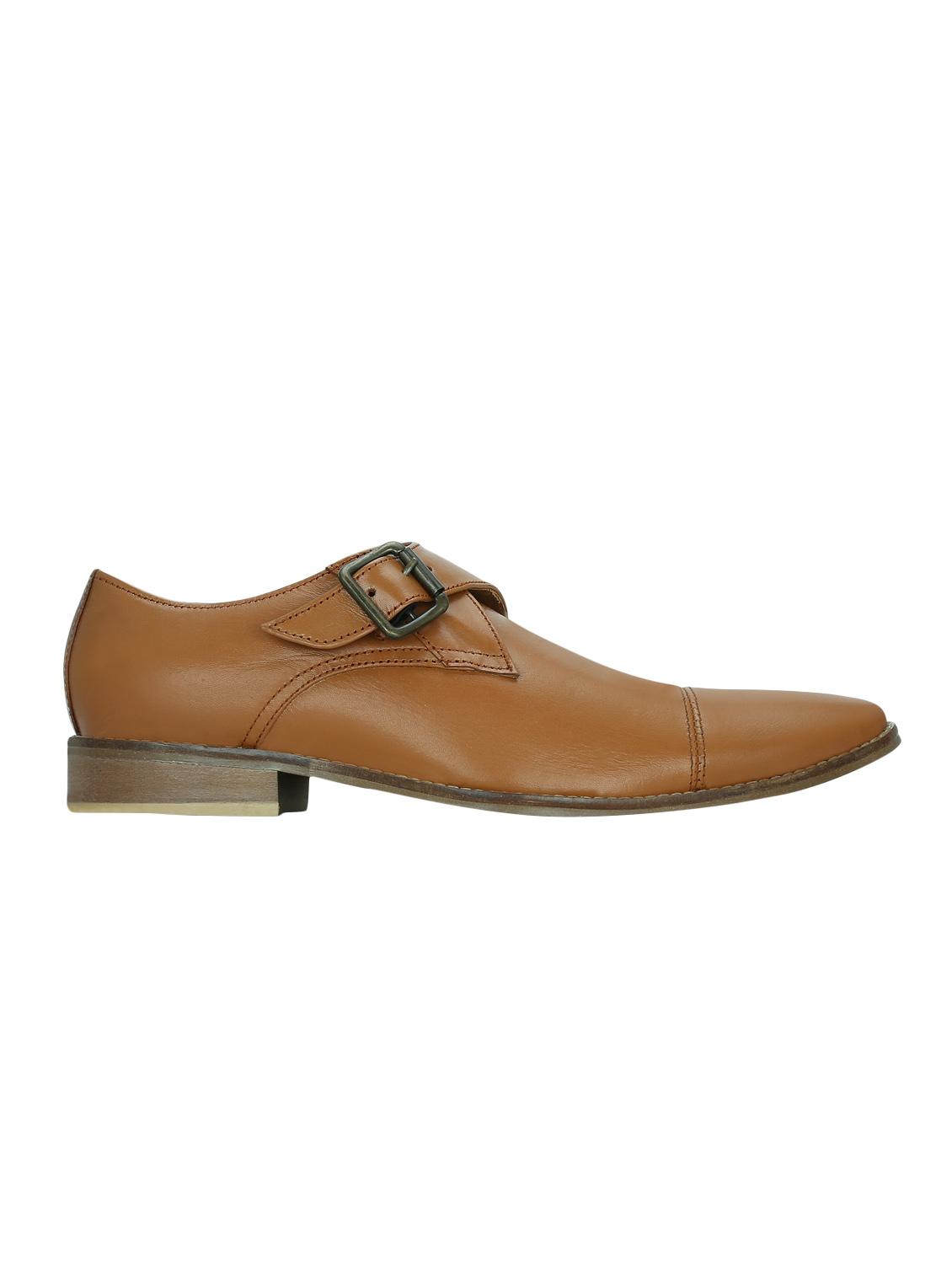 tan leather slip on monk strap - 12973546 - Zoom Image - 2