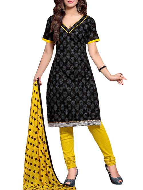 black chanderi suit set - 1297387 - Very Small Image - 1