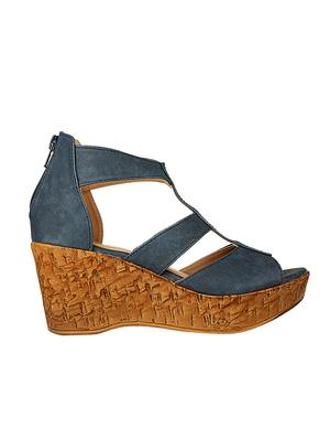 blue closed back wedge - 12977213 - Standard Image - 2