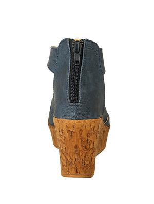 blue closed back wedge - 12977213 - Standard Image - 3