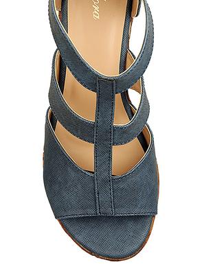 blue closed back wedge - 12977213 - Standard Image - 4