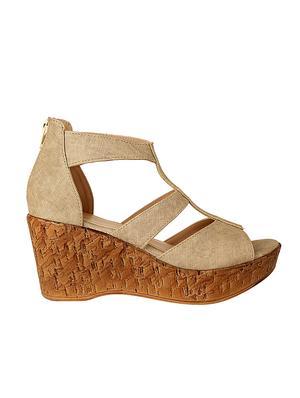 beige closed back wedge - 12977214 - Standard Image - 2