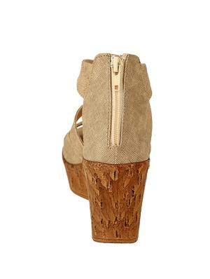 beige closed back wedge - 12977214 - Standard Image - 3