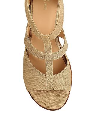 beige closed back wedge - 12977214 - Standard Image - 4