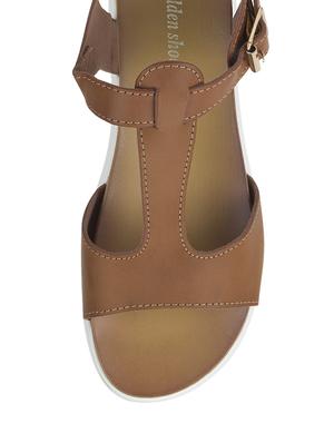 brown ankle strap sandal - 12982725 - Standard Image - 3