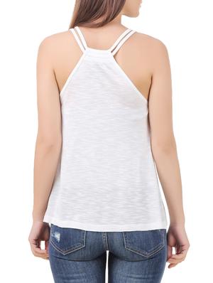 cami neck melange top - 12983119 - Standard Image - 3