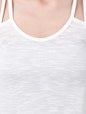 cami neck melange top - 12983119 - Standard Image - 4
