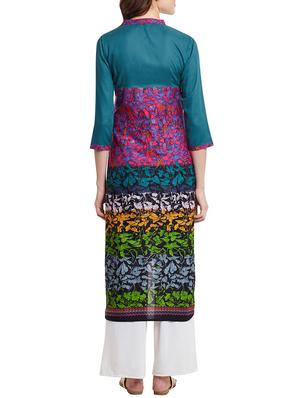 high low printed kurta - 12986904 - Standard Image - 3