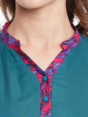 high low printed kurta - 12986904 - Standard Image - 4