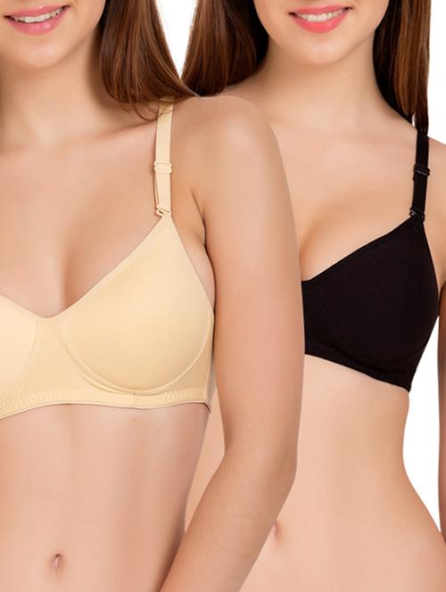 set of 2 multicolored cotton bras - 12988053 - Standard Image - 1