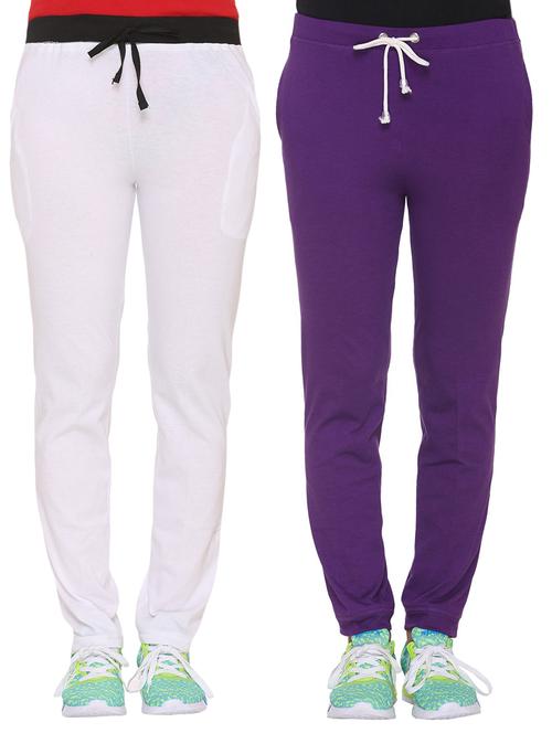 multi colored cotton track pants - 12988200 - Standard Image - 1