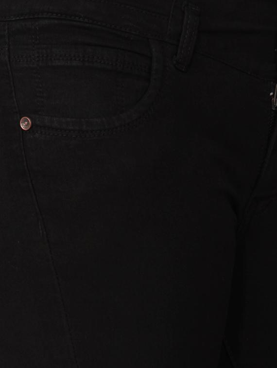 black solid denim jeans - 12989199 - Zoom Image - 4