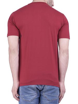 maroon cotton tshirt - 12989287 - Standard Image - 3
