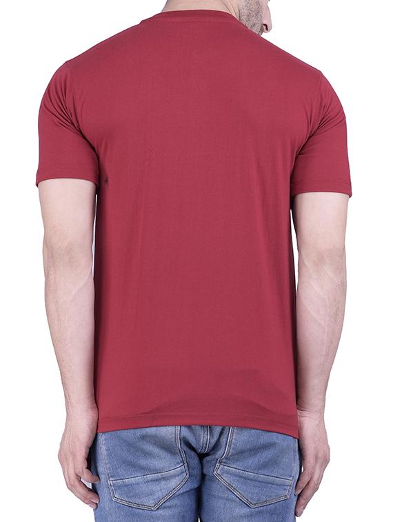 maroon cotton tshirt - 12989287 - Zoom Image - 3