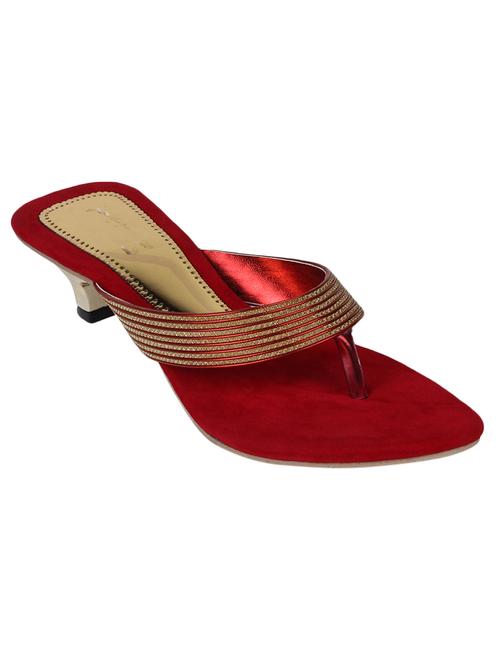 red leatherette sandals - 12990493 - Very Small Image - 1