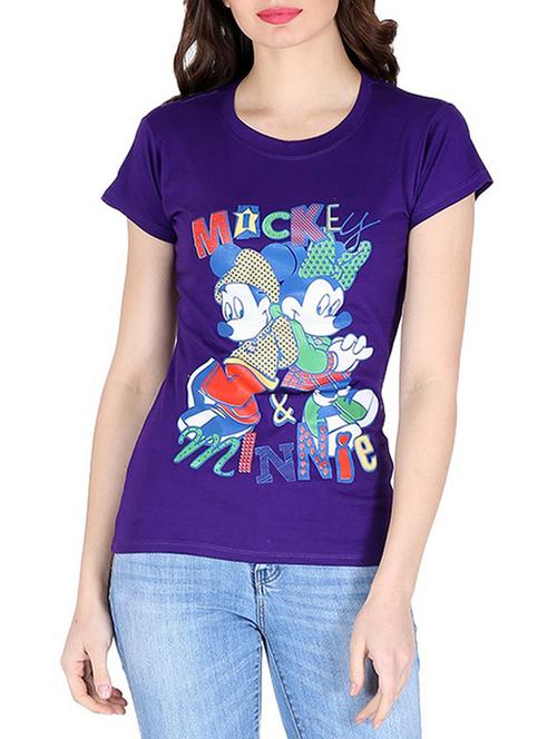 dark blue cotton regular tee - 12992160 - Standard Image - 1