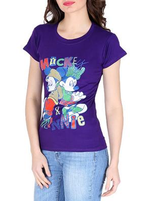 dark blue cotton regular tee - 12992160 - Standard Image - 2