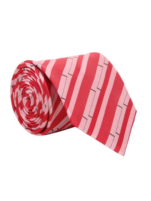 red & pink silk tie - 12992258 - Very Small Image - 1