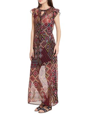 red chiffon maxi dress - 12994311 - Standard Image - 2