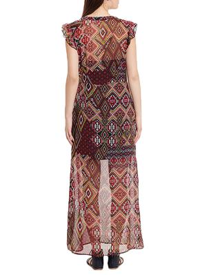 red chiffon maxi dress - 12994311 - Standard Image - 3