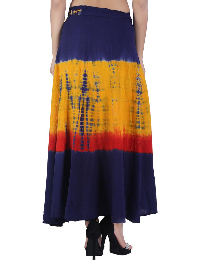 multi colored cotton wrap skirts - 12994517 - Zoom Image - 3
