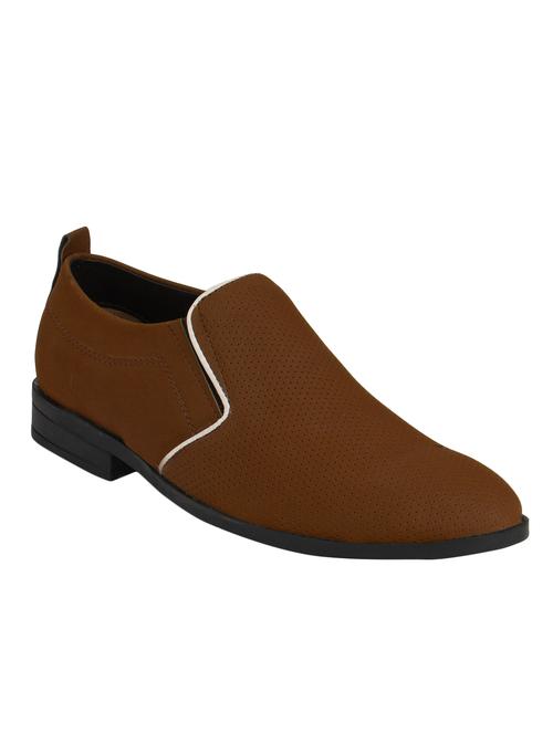 brown leatherette slip on - 12995089 - Standard Image - 1