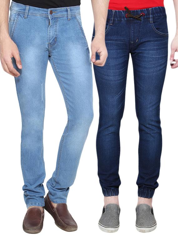 blue denim regular jean and a jogger - 12995931 - Zoom Image - 1