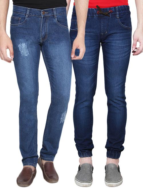 blue denim joggers and regular jean - 12995937 - Standard Image - 1
