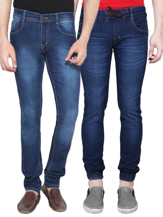 blue denim joggers and regular jean - 12995940 - Zoom Image - 1