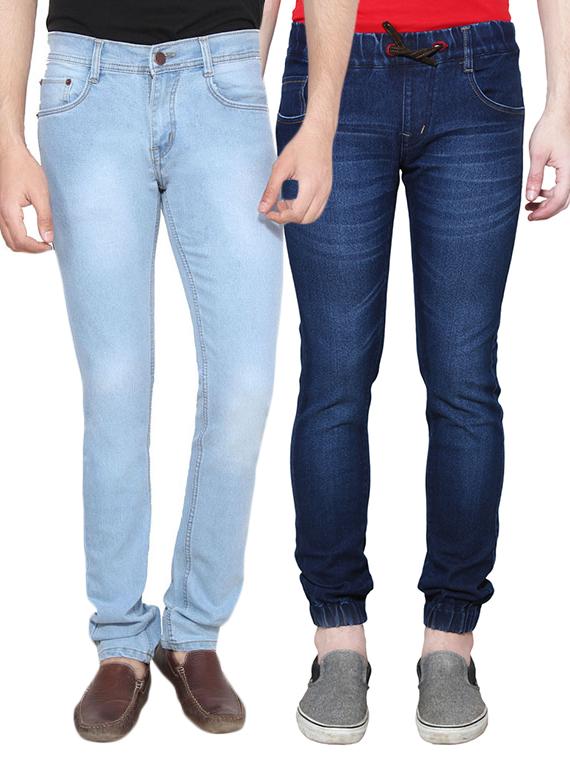 blue denim joggers and regular jean - 12995942 - Zoom Image - 1