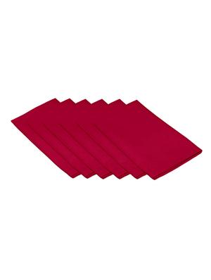 lushomes rasberry cotton plain 6 table napkins set (dinner napkins) - 12997998 - Standard Image - 2