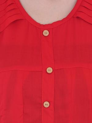 red viscose regular top - 12999617 - Standard Image - 4